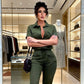 🥳2026 HOT SALE🥳💞50K+ SOLD!Women's Short Sleeve Button-Front Jumpsuit