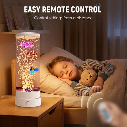 🐟 50% OFF NOW! 💧 LED Fish Aquarium Bubble Lamp – 7-Color LED & Remote Control – USB/Battery Powered & Zen Ambience 🏠