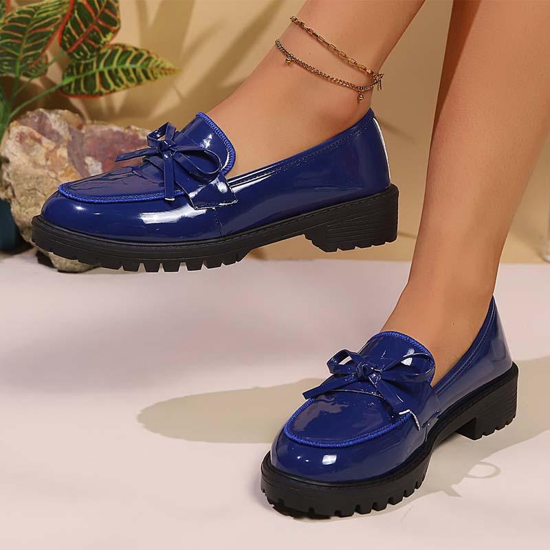 ⏰🔥LIMITED TIME 50% OFF!🔥50K+ SOLD!✨👠Shine Bright, Step Light 🌸Women's Casual Patent Leather Bow Loafers
