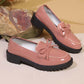 ⏰🔥LIMITED TIME 50% OFF!🔥50K+ SOLD!✨👠Shine Bright, Step Light 🌸Women's Casual Patent Leather Bow Loafers