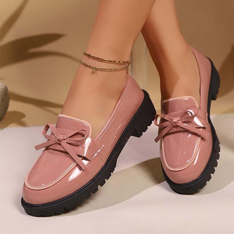 ⏰🔥LIMITED TIME 50% OFF!🔥50K+ SOLD!✨👠Shine Bright, Step Light 🌸Women's Casual Patent Leather Bow Loafers