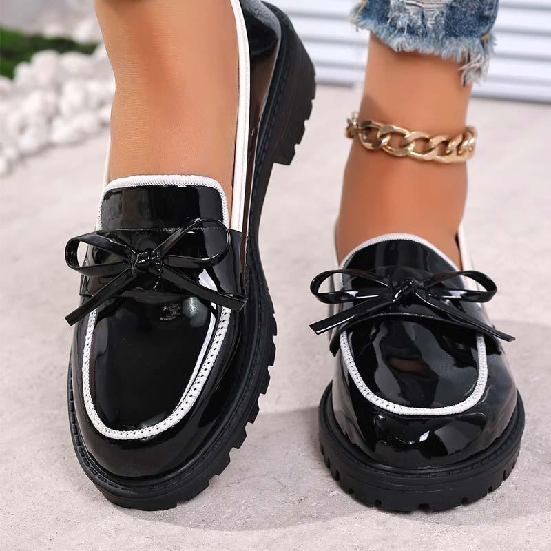 ⏰🔥LIMITED TIME 50% OFF!🔥50K+ SOLD!✨👠Shine Bright, Step Light 🌸Women's Casual Patent Leather Bow Loafers