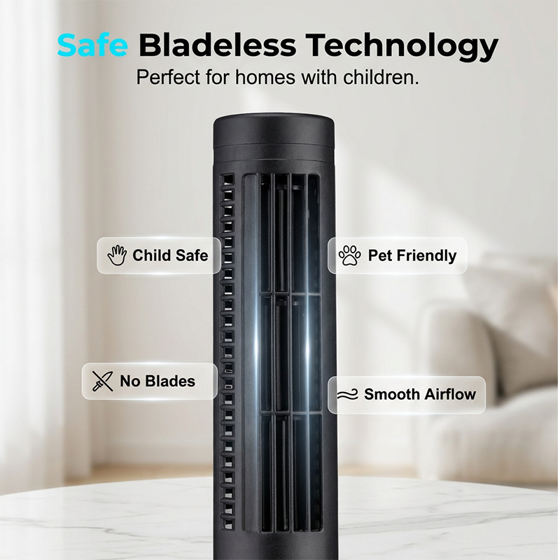 🎁2026 New Arrivals 50% OFF💥 USB-Powered Bladeless Tower Fan