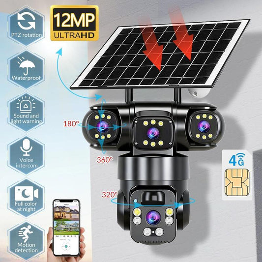 ⏰🔥LIMITED TIME 50% OFF!🔥50K+ SOLD! 6K 9MP Outdoor Wi-Fi Security Camera | 3 Lenses, 360° PTZ | IP66 Waterproof, Color Night Vision, Two-Way Audio, Motion Tracking
