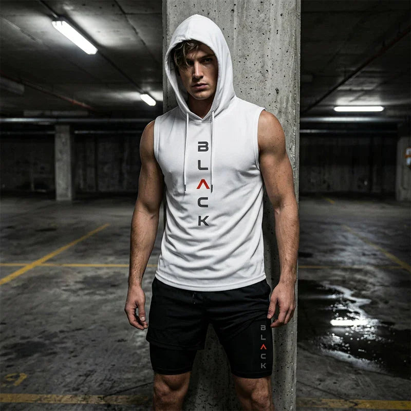 🏃 50% OFF NOW + Free shipping 💪 Men’s Sleeveless Hoodie & Shorts Set – Athletic & Casual Fit – Breathable & Quick-Dry 🏋️‍♂️
