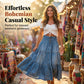 👗 LIMITED-TIME 40% OFF! ✨ Denim Maxi Skirt – High Waist, Tiered, A-Line, Button Front ✨