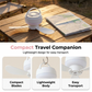 🥳2026 HOT SALE🥳💞50K+ SOLD!🏕️💤 50% OFF! Rechargeable Hanging Fan with LED Light – Silent breeze, soft night glow. Hooks anywhere, 1.5m cord. Sleep cool under canvas! 🌙✨
