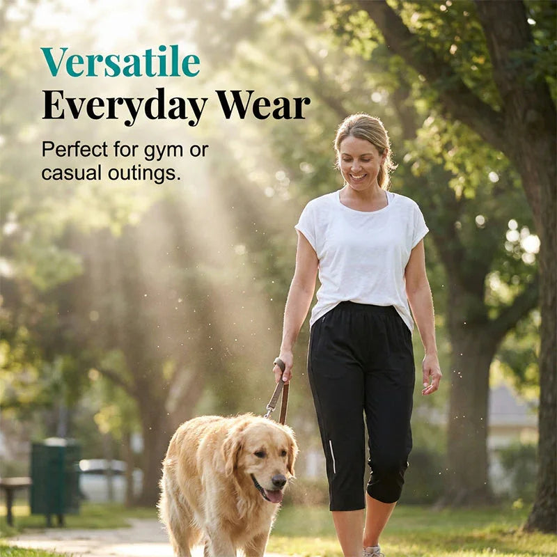 🏆👖 Summer Hot Sale 50% OFF NOW! ⏳ Women's Casual Quick-Dry Stretchy Capri Pants – Lightweight, breathable & perfect for travel, yoga or everyday wear ✨