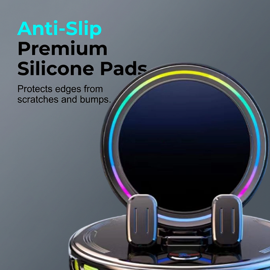 📱 RGB Car Phone Mount ✅ Auto-Clamping & Wireless Charging | Safe One-Hand Driving 🚗