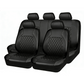 🔥Over 50,000 Sold 🚗 9-Piece Quilted Faux Leather Seat Covers – Car Interior Accessory ⏰
