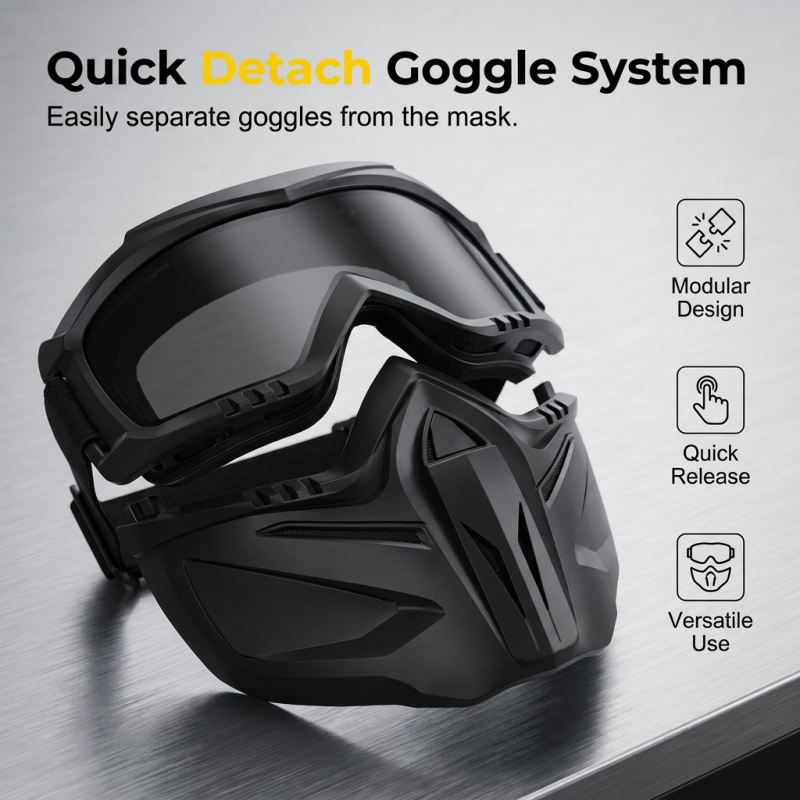 Detachable Full Face Goggle Mask🔥 Customer Favorite🔥