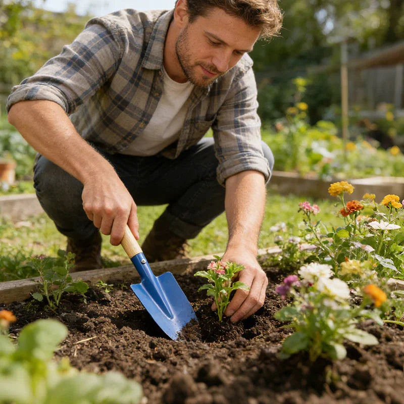 6-Piece Gardening Tool Set with Wooden Handles