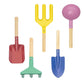 6-Piece Gardening Tool Set with Wooden Handles