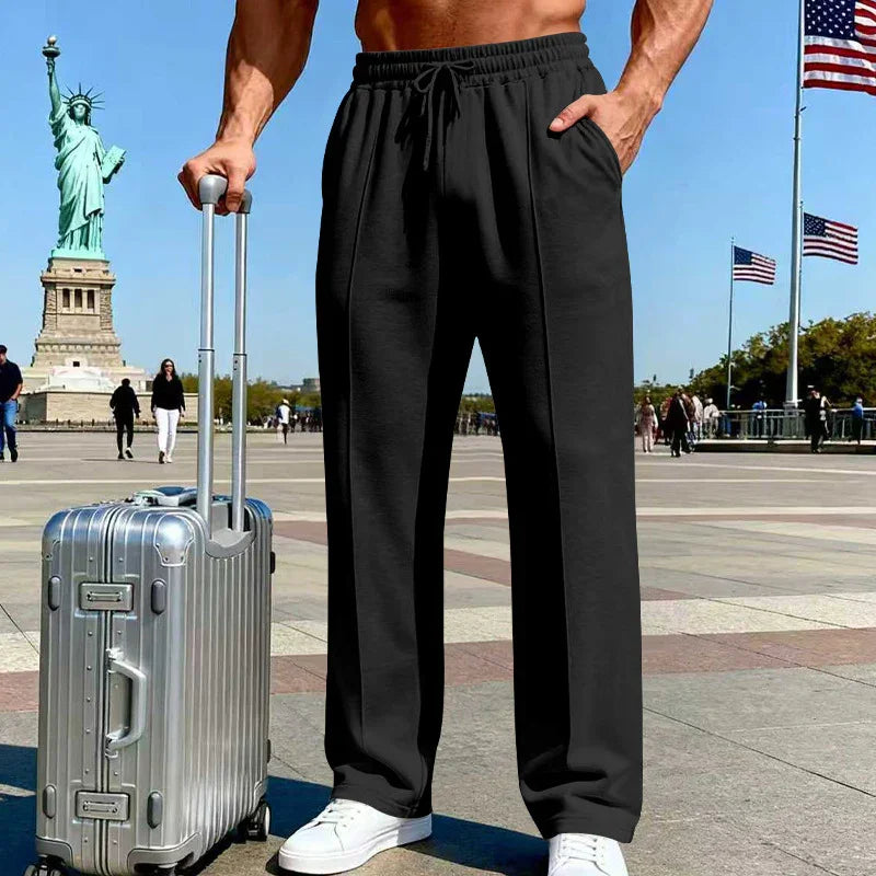 ⏰🔥LIMITED TIME 50% OFF!🔥50K+ SOLD!Men's Elastic Waist Drawstring Straight Leg Pants