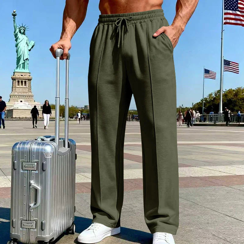 ⏰🔥LIMITED TIME 50% OFF!🔥50K+ SOLD!Men's Elastic Waist Drawstring Straight Leg Pants