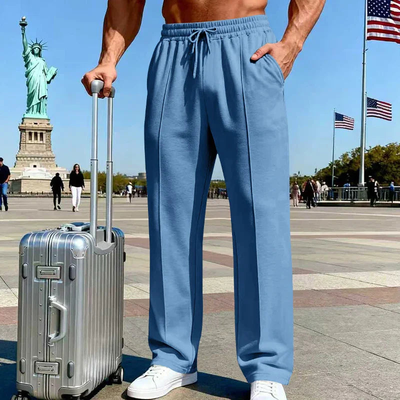 ⏰🔥LIMITED TIME 50% OFF!🔥50K+ SOLD!Men's Elastic Waist Drawstring Straight Leg Pants
