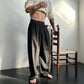Men's Pleated Wide-Leg Trousers with Elastic Waist