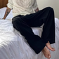 Men's Pleated Wide-Leg Trousers with Elastic Waist