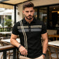 👔 LIMITED-TIME 50% OFF! ✨ Men's Striped Top – Short Sleeve, Collared ✨
