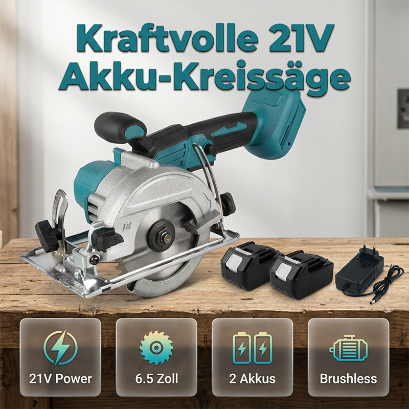 ⚡🛠️ 49% DISCOUNT! High-speed cordless circular saw with brushless motor – Powerful, cordless & precise