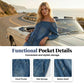 📢📢40% OFF !! ⏰Off-Shoulder Wide-Leg Denim Jumpsuit