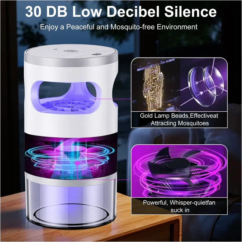 🎁2026 New Arrivals 48% OFF💥 50K+ SOLD!🔥Indoor LED Bug Zapper – Bionic UV Light Trap & Night Light – Quiet & Safe for Bedroom – Chemical-Free Mosquito Killer 💡
