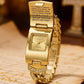 📢📢50% OFF !! ⏰Sparkling Crystal Cross Watch—Geometric Rectangular Dial, Premium Metal Strap💎