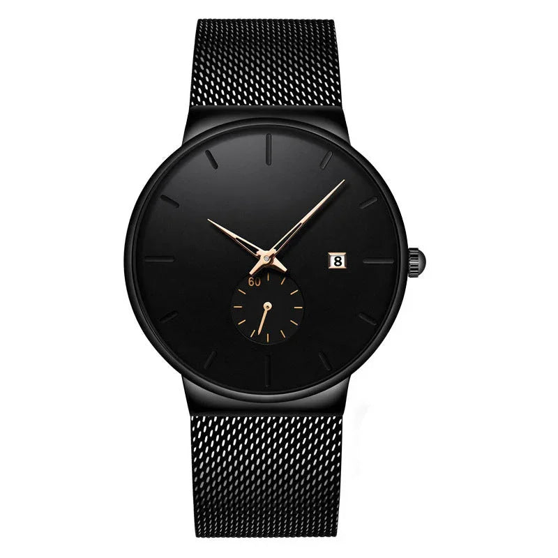 ⌚ LIMITED-TIME 50% OFF + Free shipping! ✨ Men's Minimalist Quartz Watch – Waterproof, Stainless Steel Mesh ✨
