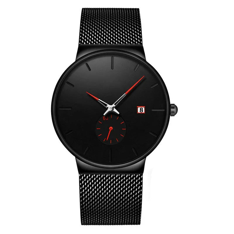 ⌚ LIMITED-TIME 50% OFF + Free shipping! ✨ Men's Minimalist Quartz Watch – Waterproof, Stainless Steel Mesh ✨