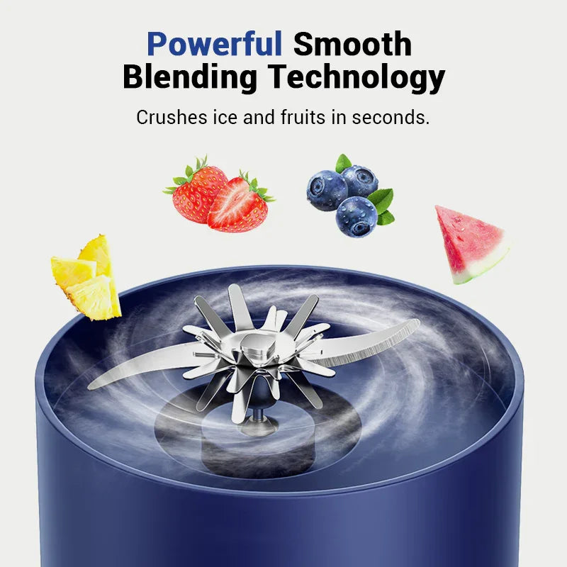 🍓🥤 1300ml Portable Blender – Dual Lids + Straw, USB Rechargeable, Powerful & Compact. Fresh Juice Anywhere! 🌎✨