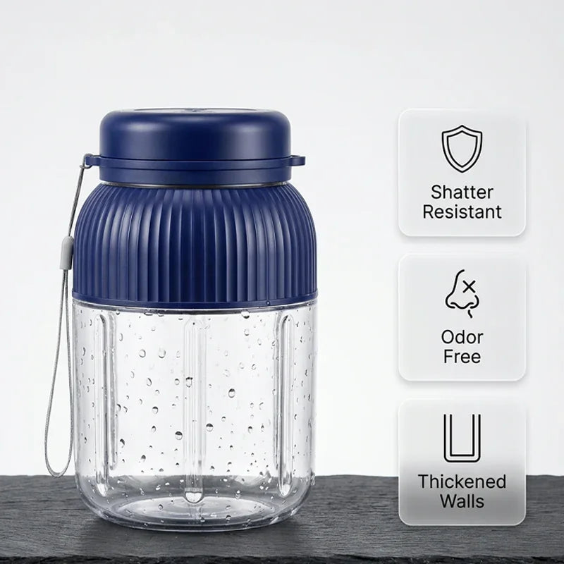 🍓🥤 1300ml Portable Blender – Dual Lids + Straw, USB Rechargeable, Powerful & Compact. Fresh Juice Anywhere! 🌎✨