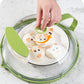 Clear Microwave Splatter Cover with Water Steamer and Handle
