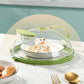 Clear Microwave Splatter Cover with Water Steamer and Handle
