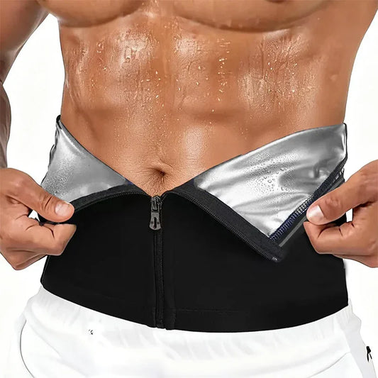 🏃♂️ LIMITED-TIME 50% OFF! ✨ Men's Waist Trainer Sweat Belt – Compression, Trimmer, Sauna Effect ✨