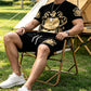 🖤👕🩳 50% OFF Men’s Gold Crest T-Shirt & Shorts Set✨ – Luxury Print, Breathable Comfort & Instant Summer Style