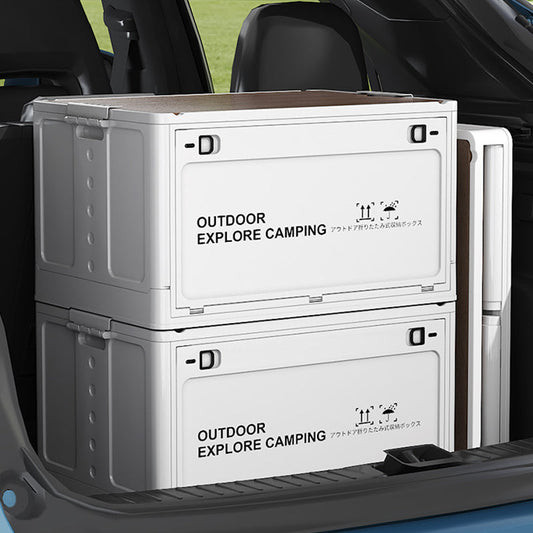 🔥 Hot Sale 50% OFF 🔥Collapsible Camping Storage Box with Wooden Lid