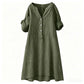 👗 LIMITED-TIME 50% OFF! ✨ Women's V-Neck Tunic Dress – Button Down, 12 Colors, Plus Size 🌸