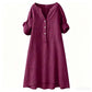 👗 LIMITED-TIME 50% OFF! ✨ Women's V-Neck Tunic Dress – Button Down, 12 Colors, Plus Size 🌸