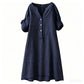 👗 LIMITED-TIME 50% OFF! ✨ Women's V-Neck Tunic Dress – Button Down, 12 Colors, Plus Size 🌸