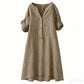 👗 LIMITED-TIME 50% OFF! ✨ Women's V-Neck Tunic Dress – Button Down, 12 Colors, Plus Size 🌸