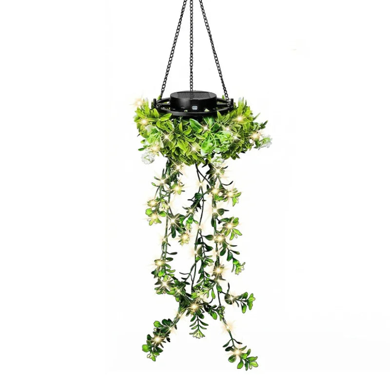 ✨ LIMITED-TIME 50% OFF! ✨ Solar Hanging Grass Light – Realistic Foliage, Warm White, IP65 ✨
