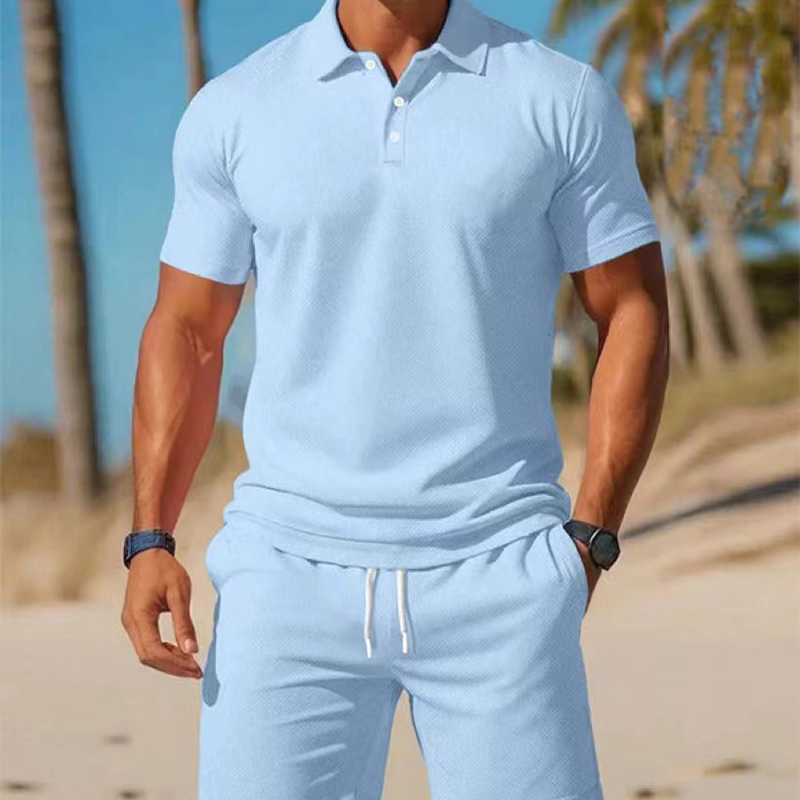 🔥While Supplies Last 50% OFF!🎉 Men's Summer 2-Piece Polo & Shorts Set