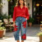 👖 LIMITED-TIME 50% OFF! ✨ Women's Floral Wide-Leg Jeans – Unique Appliqué, Soft, 6 Colors 🌸