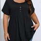 👚 50% OFF NOW!✨ Women's Pleated Puff Sleeve T-Shirt – Elegant & Loose Fit – Chic Essential 🌸
