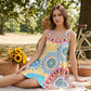 🌸Summer Hot Sale✨Casual Sleeveless A-Line Printed Summer Dress