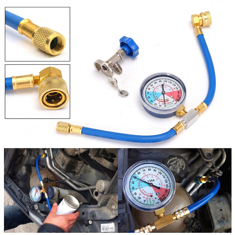 ⏳Time-Limited Special⏰R134a AC Refrigerant Charging Hose with Gauge – Universal & Easy DIY Tool 🔧