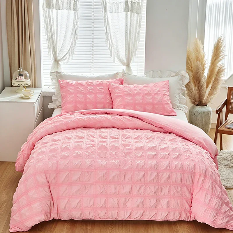 🛏️ 50% OFF NOW! 🏆 3-Piece Pintuck Textured Duvet Cover Set – Wrinkle-resistant, soft microfiber & elegant hotel-style finish – breathable for year-round comfort 🌿