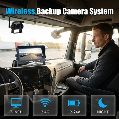 🔥Hot Sale ＆ 50％ Off🔥7-Inch HD Wireless Backup Camera System