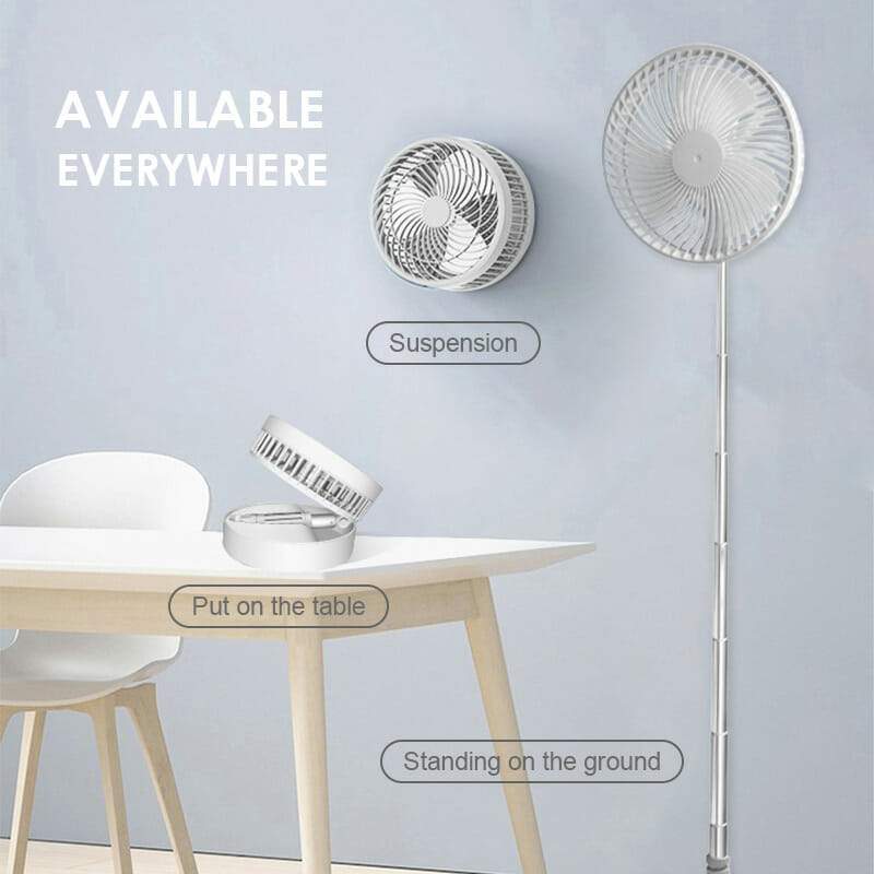 💨 LIMITED-TIME 50% OFF! ✨ Telescopic USB Charging Fan – Portable, Quiet, Height Adjustable 🔄