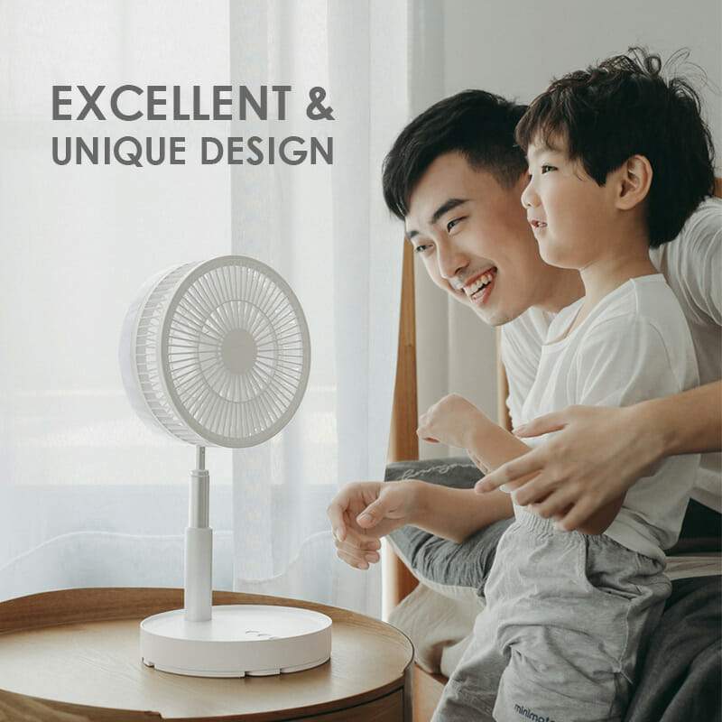 💨 LIMITED-TIME 50% OFF! ✨ Telescopic USB Charging Fan – Portable, Quiet, Height Adjustable 🔄